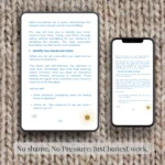 a tablet and a smartphone displaying a page from the digital journal Learning to Say No by author Jordan Blake