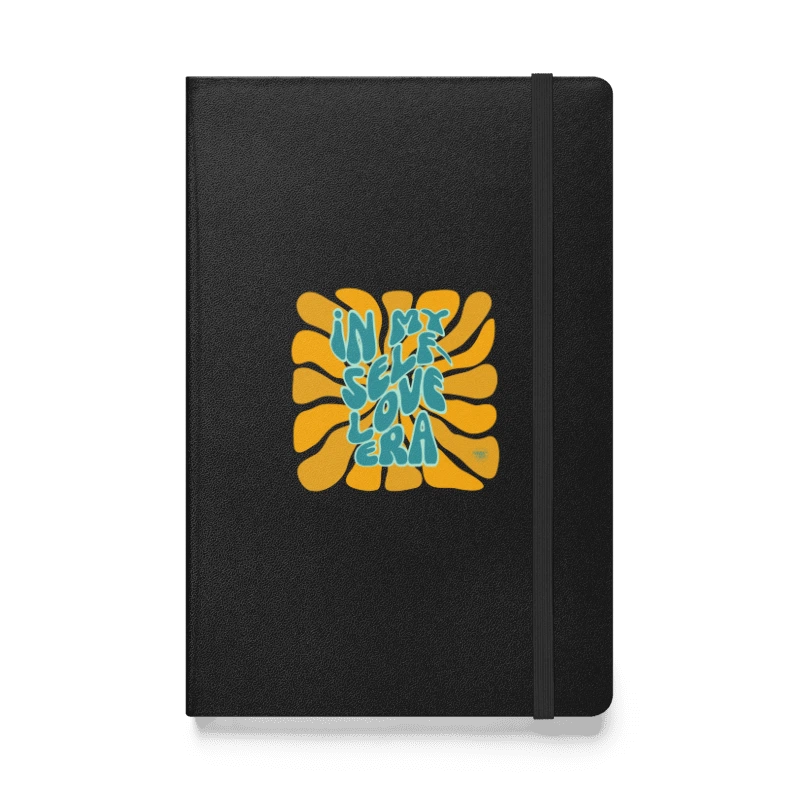 Self-love era journal 1 black hardcover journal with lined pages in my self-love era sunburst design from author Jordan Blake part of the own your shit collection